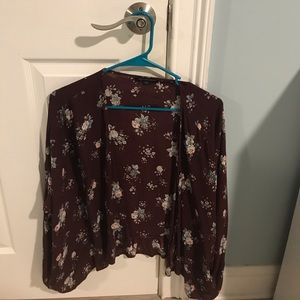 Floral kimono coverup